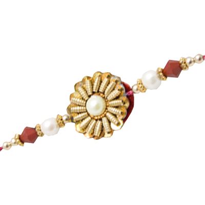 Floral Pearl Rakhi